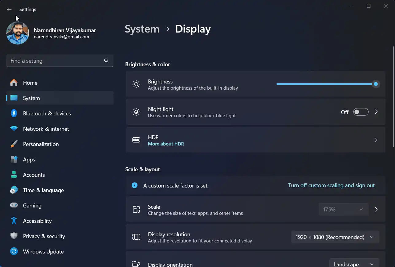 Changing Brightness from Settings App Changing Brightness from Settings App