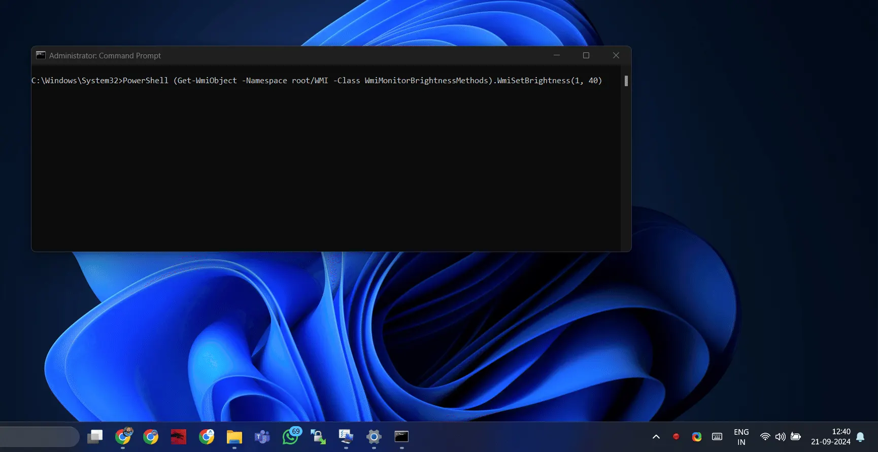 Changing Screen Brightness using Command Prompt. Changing Screen Brightness using Command Prompt.