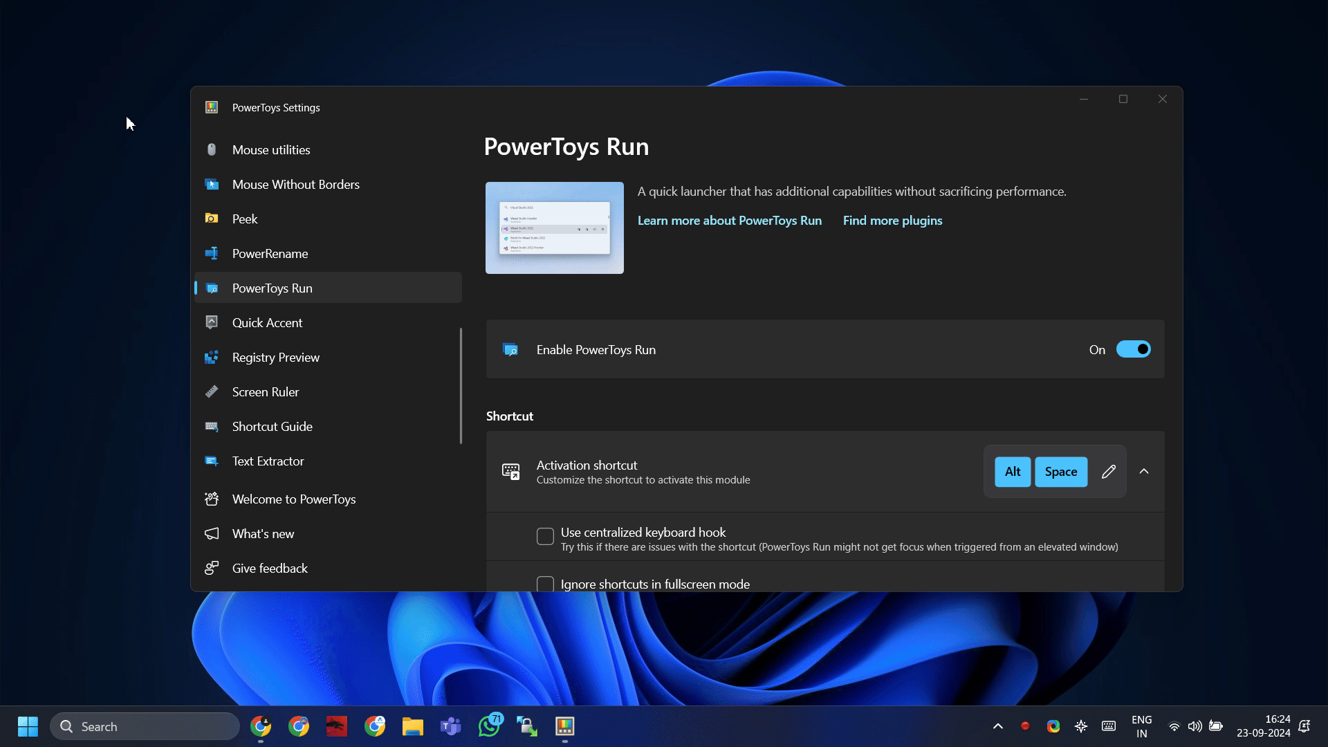 Relaunching File Explorer using PowerToys Run Window