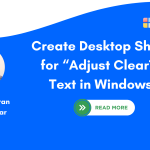Create Desktop Shortcut for Adjust ClearType Text in Windows 11