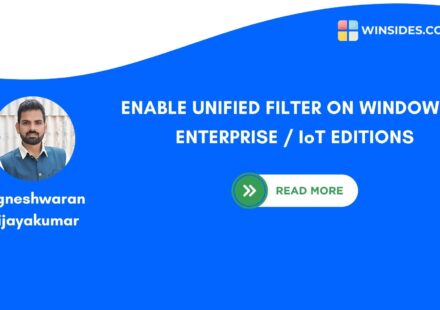 ENABLE UNIFIED FILTER ON WINDOWS 11 ENTERPRISE IoT EDITIONS