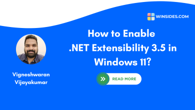 Enable .NET Extensibility 3.5 in Windows 11