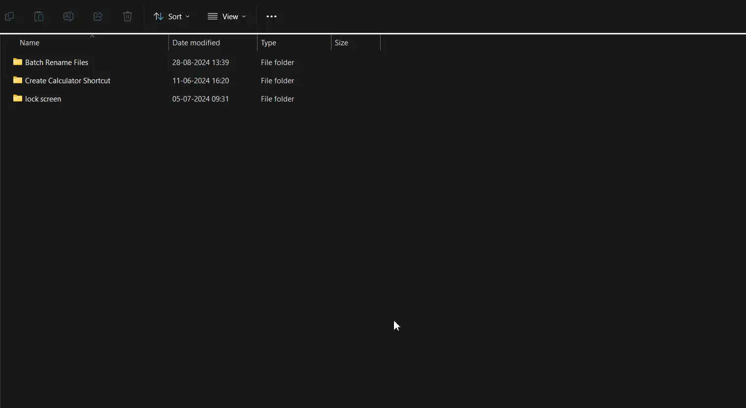 Show hidden files using view tab in file explorer