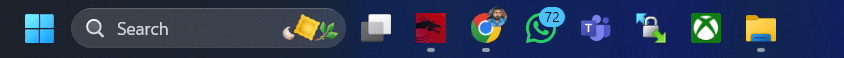 Navigate from left to right or right to left using arrow keys in the taskbar Navigate from left to right or right to left using arrow keys in the taskbar