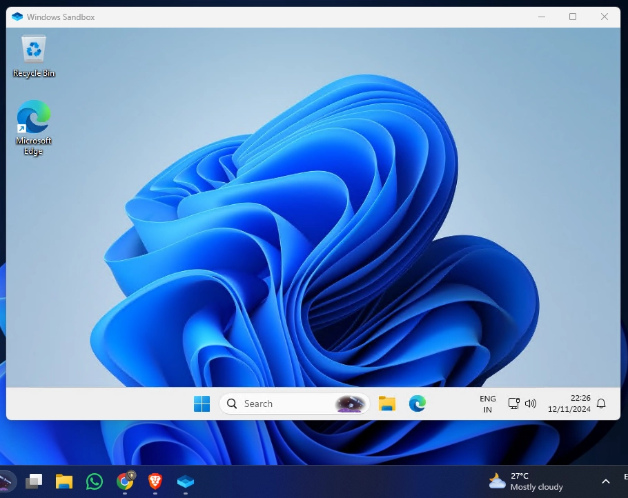 Windows Sandbox running on Windows 11