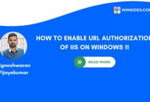 how to enable URL Authorization of IIS on Windows 11