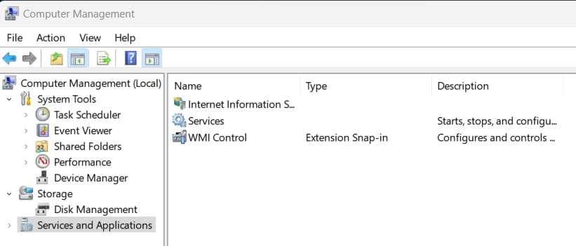 Access Windows System Features using Computer Management