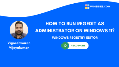 Different ways to run Regedit as Administrator on Windows 11