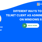 Different ways to run Telnet Client on Windows 11
