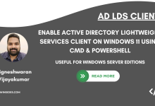 Enable AD LDS CLIENT using CMD and PowerShell