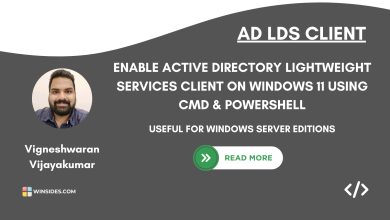 Enable AD LDS CLIENT using CMD and PowerShell