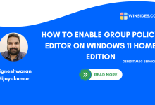 Enable Group Policy Editor on Windows 11 Home Edition