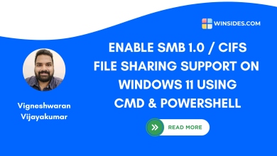 Enable SMB 1 on Windows 11 using CMD and PowerShell