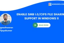 Enable SMB 1.0CIFS File Sharing Support in Windows 11