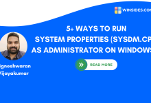 How to run sysdm.cpl as Administrator on Windows 11