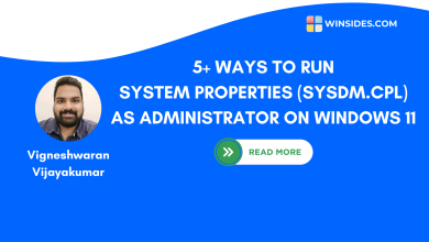 How to run sysdm.cpl as Administrator on Windows 11