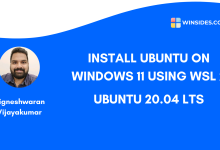 Install Ubuntu on Windows 11 using WSL 2