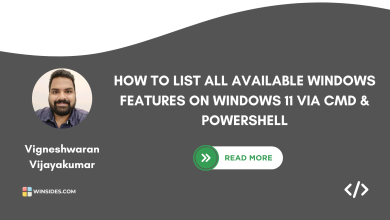 List All available Windows Features using Command Prompt and PowerShell