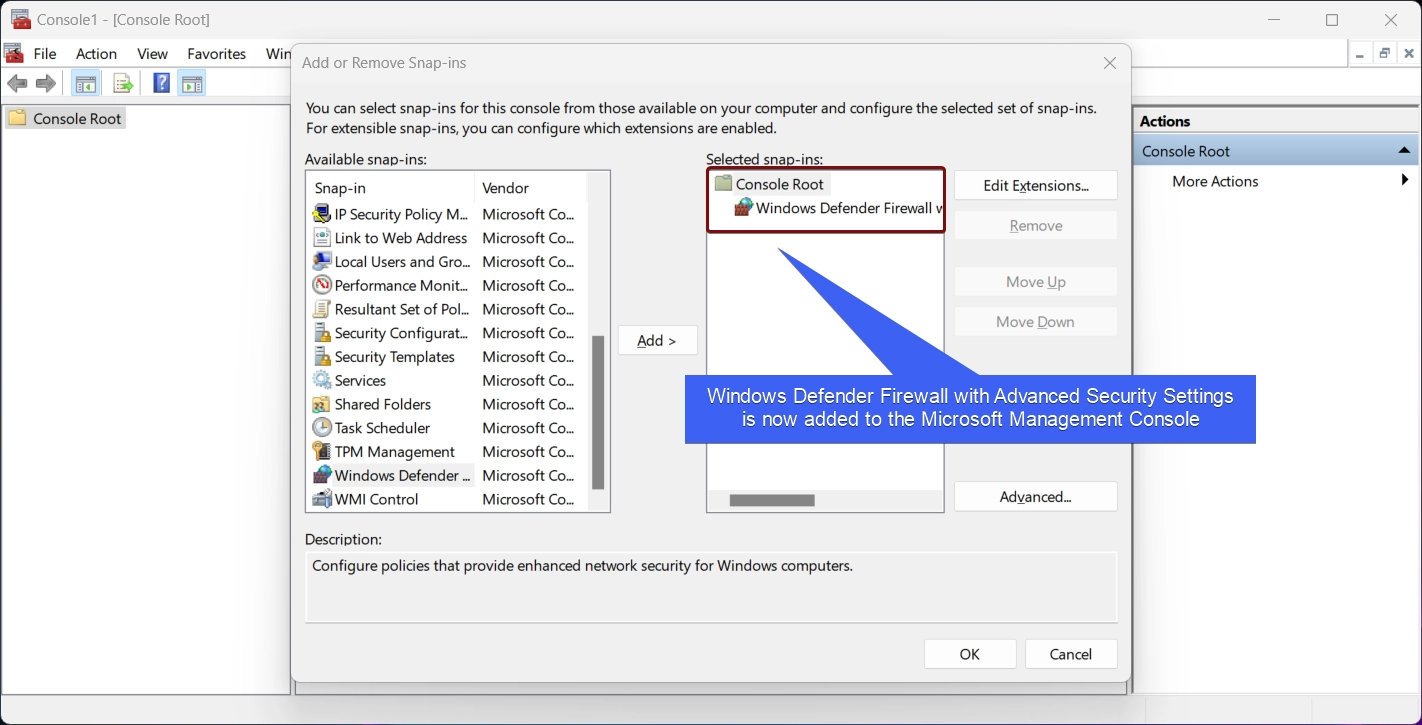 Microsoft Defender added to the MMC