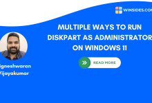 Multiple methods to run DiskPart as administrator on Windows 11