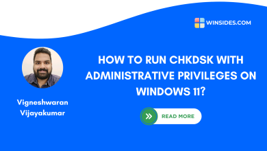 Open chkdsk with Administrative Privileges on Windows 11