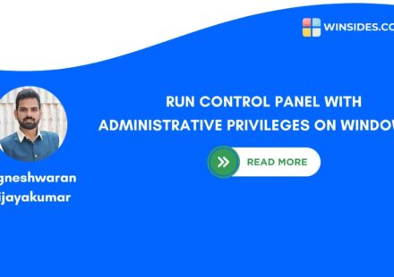 RUN CONTROL PANEL WITH ADMINISTRATIVE PRIVILEGES ON WINDOWS 11