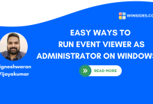 Run Event Viewer as Administrator on Windows 11