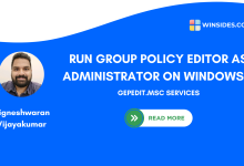 Run Group Policy Editor as Administrator on Windows 11