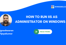 Run IIS as Administrator on Windows 11