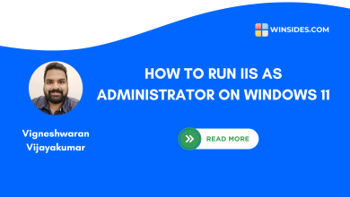 Run IIS as Administrator on Windows 11