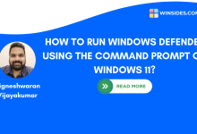 Run Windows Defender Scan using Command Prompt on Windows 11