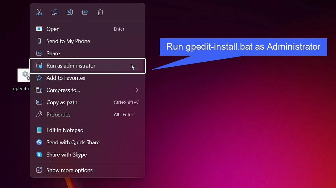 Run gpedit-install.bat as administrator