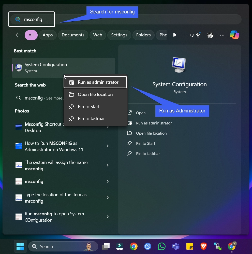 How to Run MSCONFIG as Administrator on Windows 11? 5 Effective Methods ...