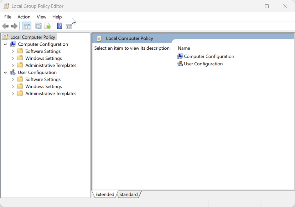 Group Policy Editor Preview