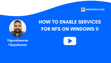 Enable Services for NFS on Windows 11