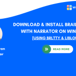 Install Braille Display with Narrator on Windows 11