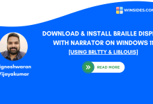 Install Braille Display with Narrator on Windows 11