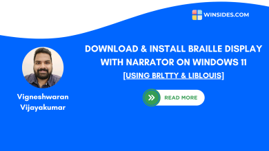 Install Braille Display with Narrator on Windows 11