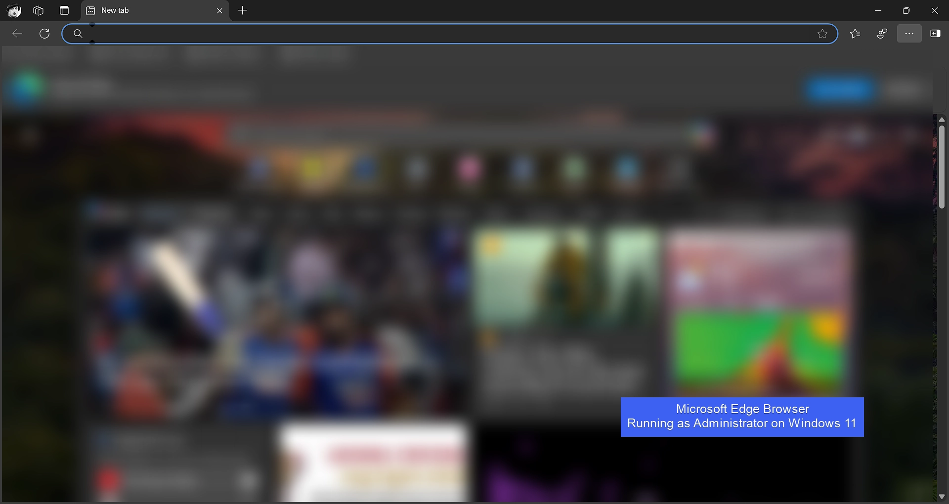 Microsoft Edge Browser Running as Administrator on Windows 11