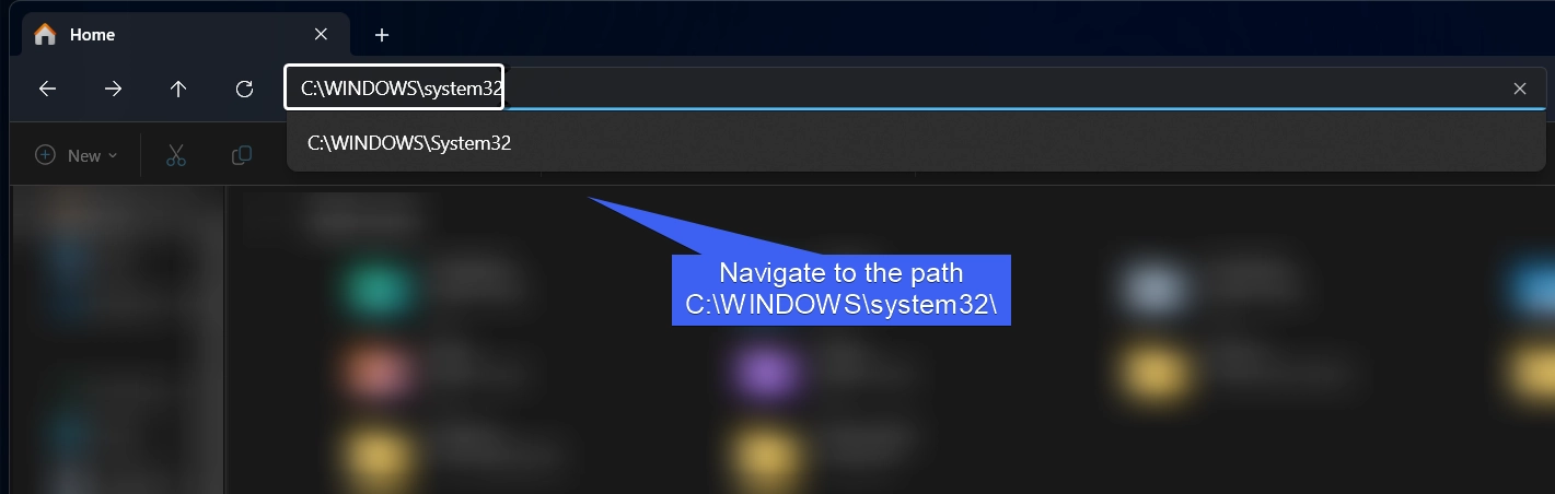 Navigate to the following path in the File Explorer