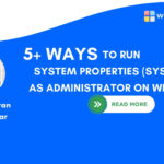 Run System Properties as Administrator on Windows 11