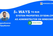 Run System Properties as Administrator on Windows 11