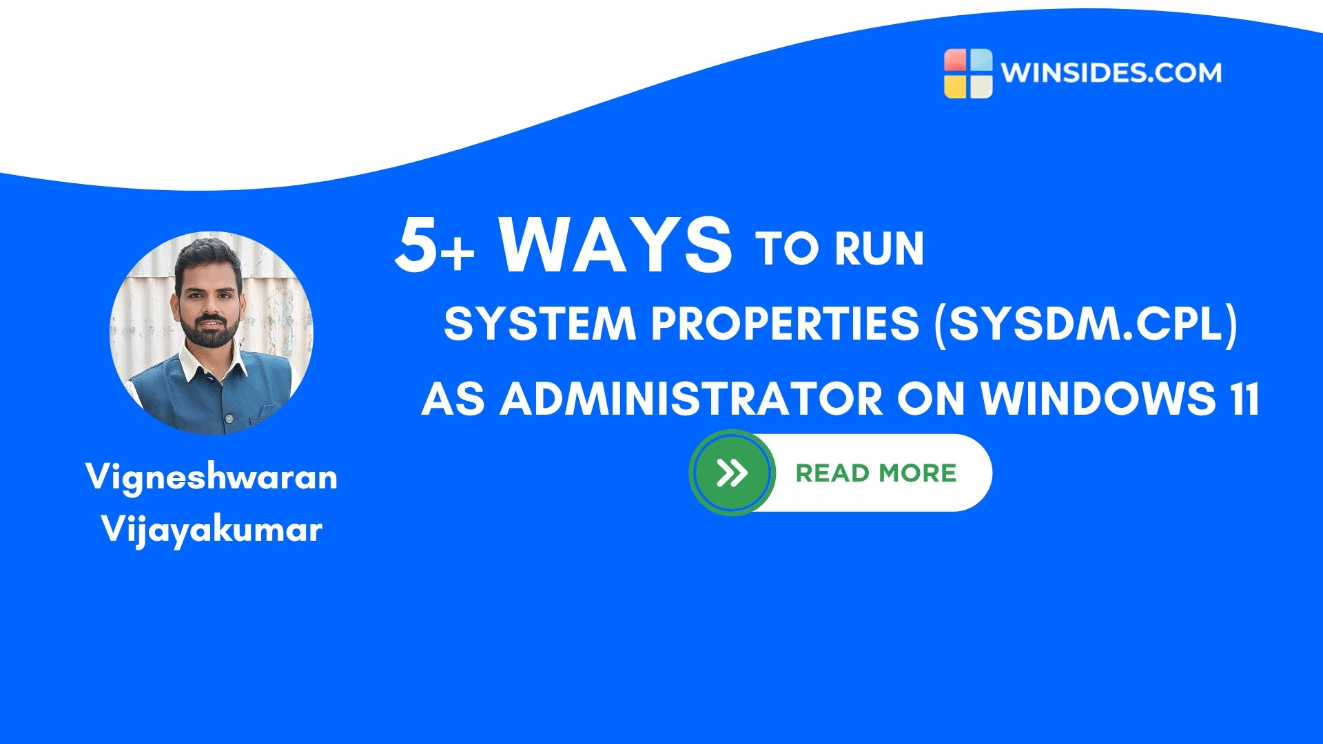 Run System Properties as Administrator on Windows 11