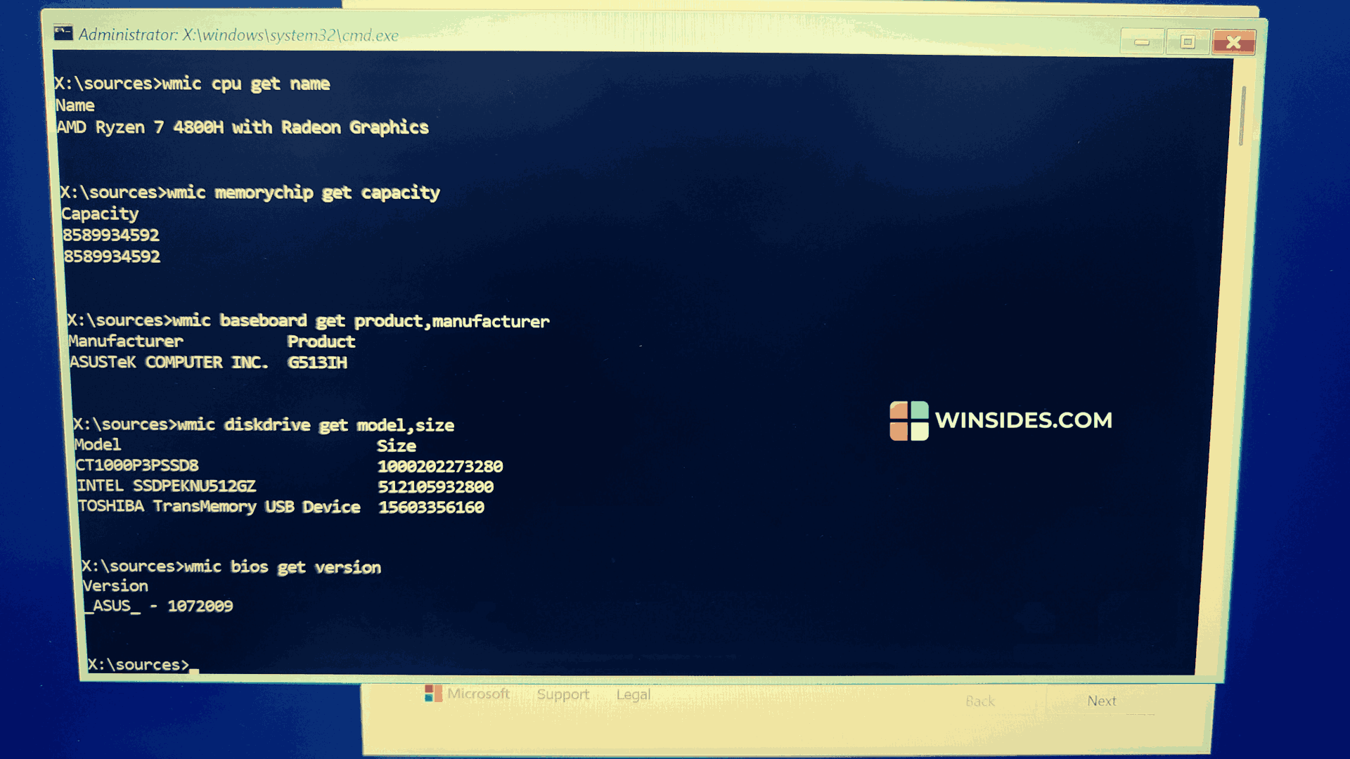 Accessing System Specification using Windows Bootable USB