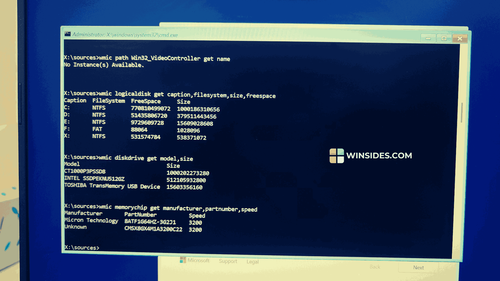 Accessing System Specification using Windows Bootable USB