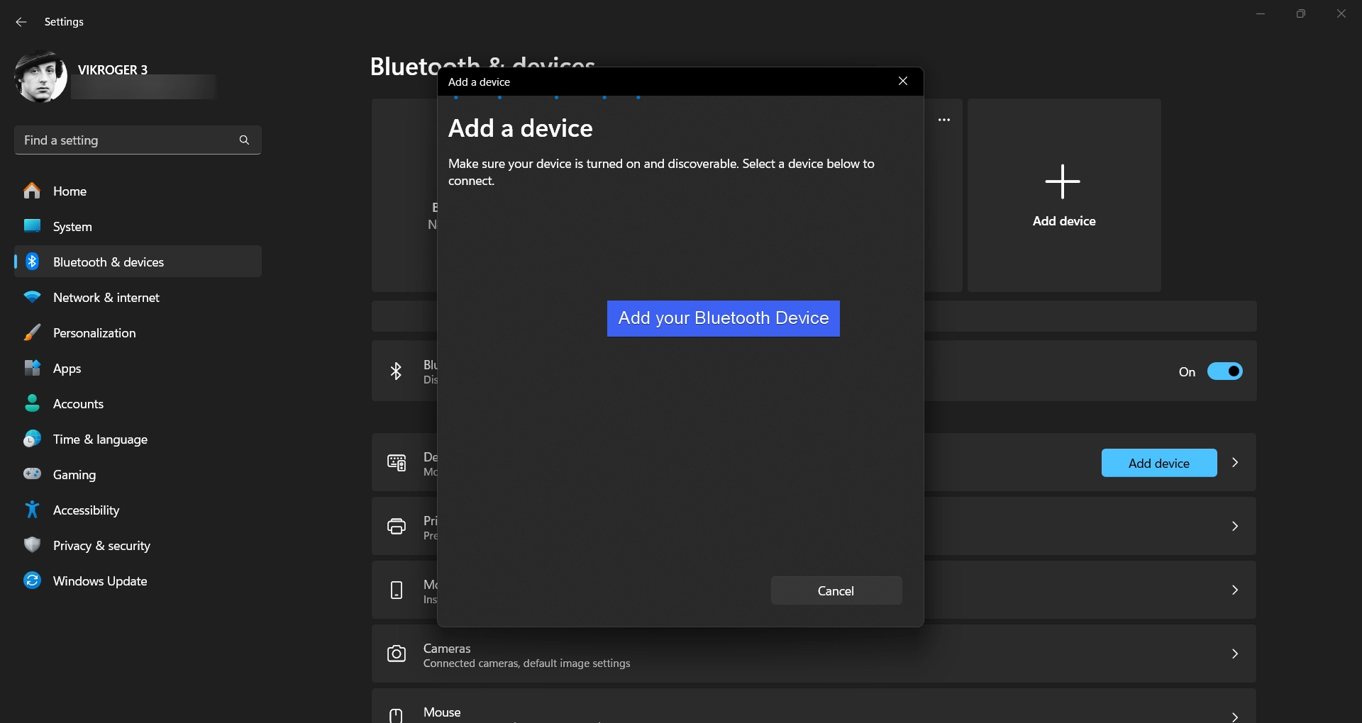 Add your Bluetooth Device