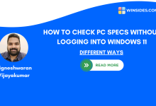 Check PC Specs without Logging into Windows 11