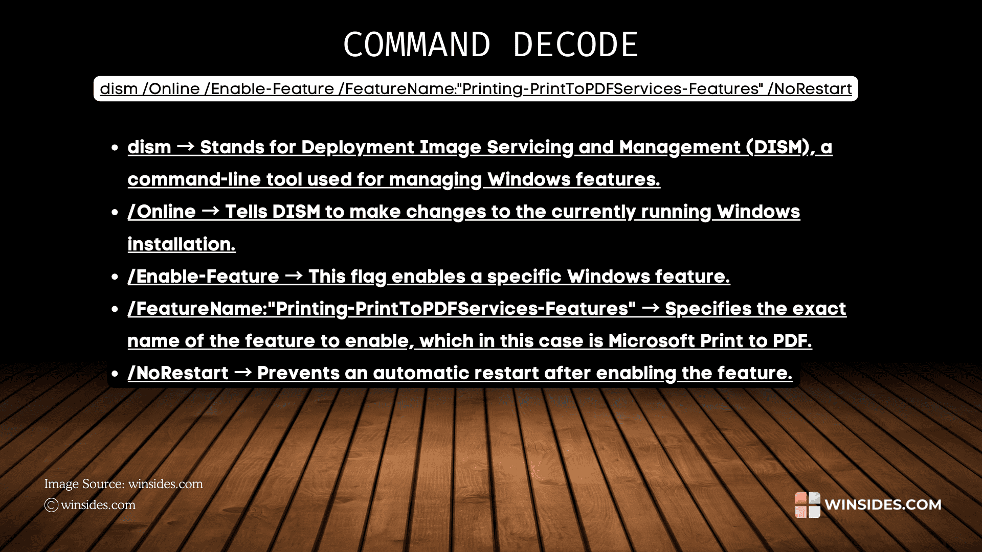 Decoding Microsoft Print to PDF CMD Command