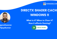 DirectX Shader Cache Windows 11