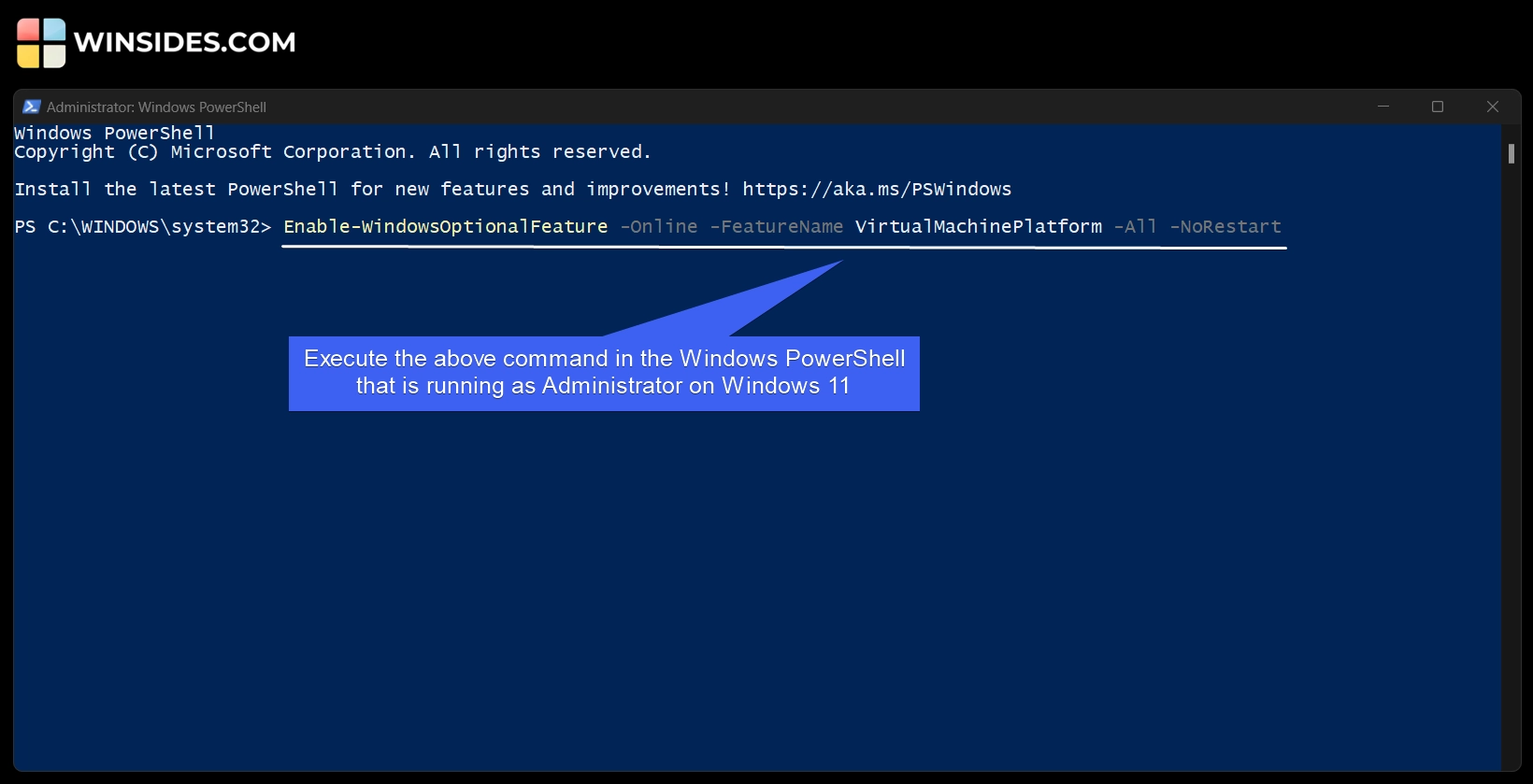 Execute the VMP PowerShell Command